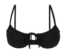 Charger l'image dans la galerie, Product Front: Rio De Sol Haut Top Dots-Black Balconet-Tie