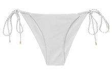 Charger l'image dans la galerie, Product Front: Rio De Sol Bas Bottom Shimmer-White Cheeky-Rope