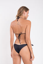 Charger l'image dans la galerie, Model Back: Rio De Sol Bas Bottom Touch-Black Cheeky-Tie