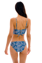 Charger l'image dans la galerie, Model Back: Rio De Sol Haut Top Palms-Blue Balconet-Anna