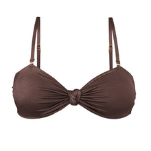 Charger l'image dans la galerie, Product Front: Rio De Sol Haut Top Shimmer-Coffee Bandeau-Joy