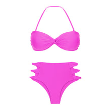 Charger l'image dans la galerie, Product Front: Rio De Sol Ensemble Set Vita-Pink Twist Highwaist-Spin
