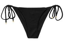 Charger l'image dans la galerie, Product Front: Rio De Sol Bas Bottom Shimmer-Black Cheeky-Tie
