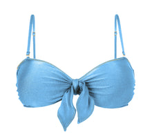 Charger l'image dans la galerie, Product Front: Rio De Sol Haut Top Shimmer-Baltic-Sea Bandeau-Knot
