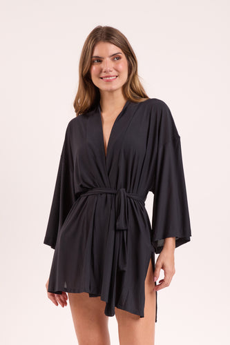 Gallery: Rio De Sol Vêtement De Plage Black Kimono