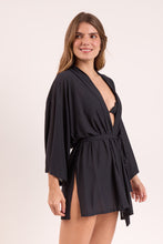 Charger l&#39;image dans la galerie, Image 03: Rio De Sol Robe De Plage Black Kimono
