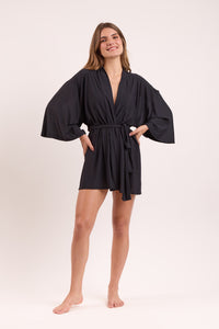 Image 06: Rio De Sol Vêtement De Plage Black Kimono