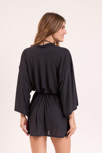 Image 08: Rio De Sol Vêtement De Plage Black Kimono