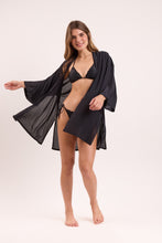 Charger l&#39;image dans la galerie, Image 11: Rio De Sol Vêtement De Plage Black Kimono

