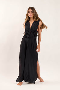 Image 02: Rio De Sol Vêtement De Plage Black Long Dress Soleil