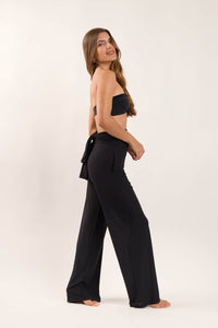 Image 03: Rio De Sol Pantalon De Plage Black Pants Knot