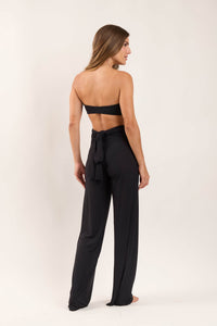 Model Back: Rio De Sol Pantalon De Plage Black Pants Knot