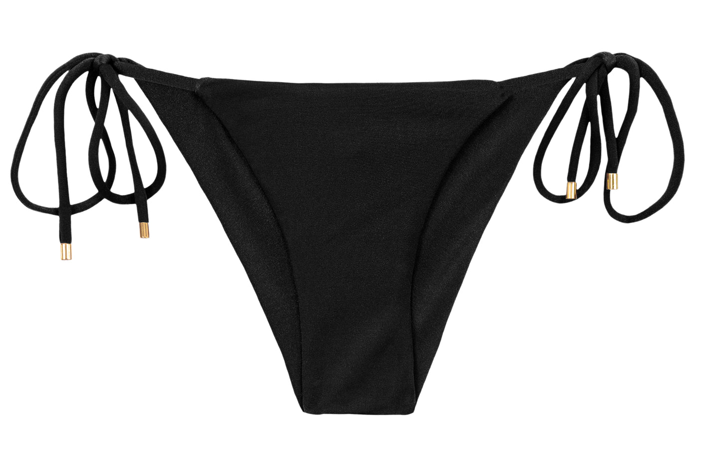 Product Front: Rio De Sol Bas Bottom Shimmer-Black Cheeky-Tie