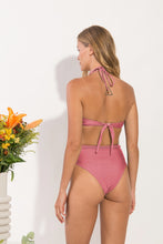 Charger l&#39;image dans la galerie, Model Back: Rio De Sol Bas Bottom Shimmer-Confetti Belted-High-Waist
