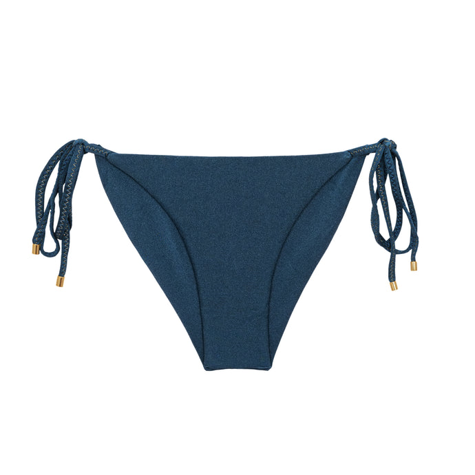 Product Front: Rio De Sol Bas Bottom Shimmer-Shark Cheeky-Tie-Gold