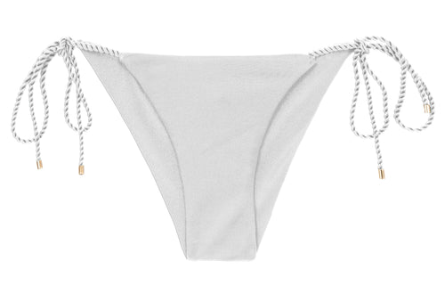 Product Front: Rio De Sol Bas Bottom Shimmer-White Cheeky-Rope