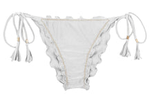 Charger l&#39;image dans la galerie, Product Front: Rio De Sol Bas Bottom Shimmer-White Frufru
