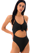 Charger l&#39;image dans la galerie, Gallery: Rio De Sol Une Pièce Dots-Black Ivy Strap
