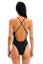 Charger l&#39;image dans la galerie, Model Back: Rio De Sol Une Pièce Dots-Black Ivy Strap
