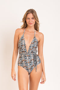 Model Front: Rio De Sol Une Pièce Ikat New Vegas