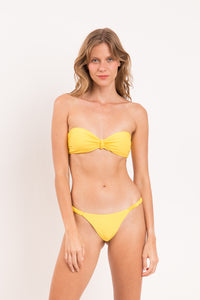 Image 09: Rio De Sol Ensemble Set Amarelo Bandeau-Crispy Cheeky-Crispy