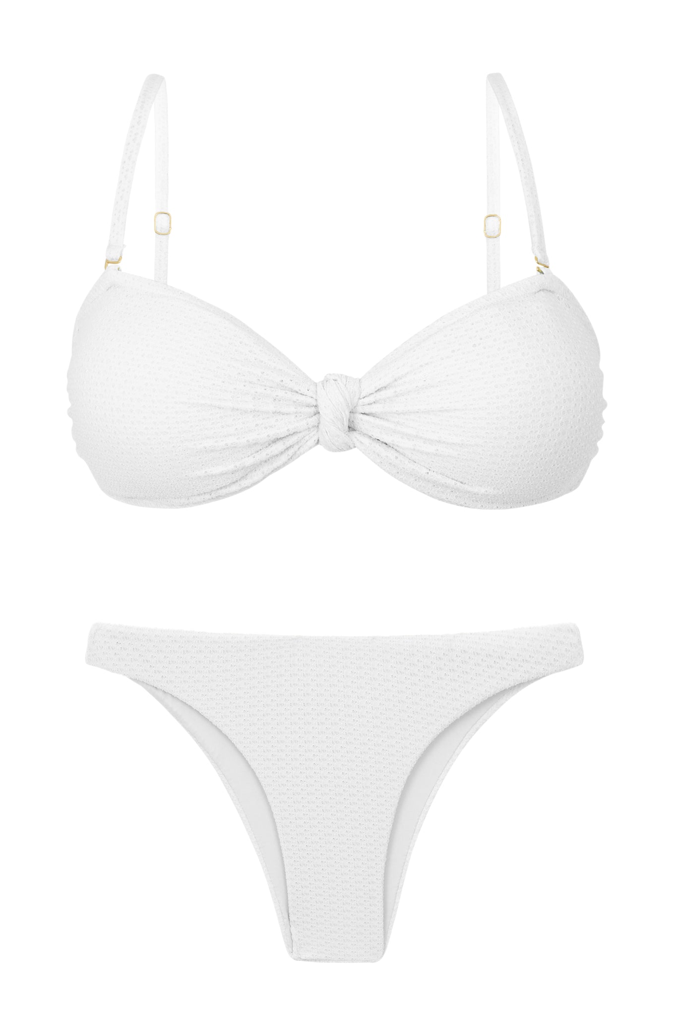 Product Front: Rio De Sol Ensemble Set Bora-White Bandeau-Joy Leblon