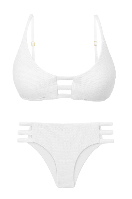 Product Front: Rio De Sol Ensemble Set Bora-White Bra-Trio Madrid-Trio