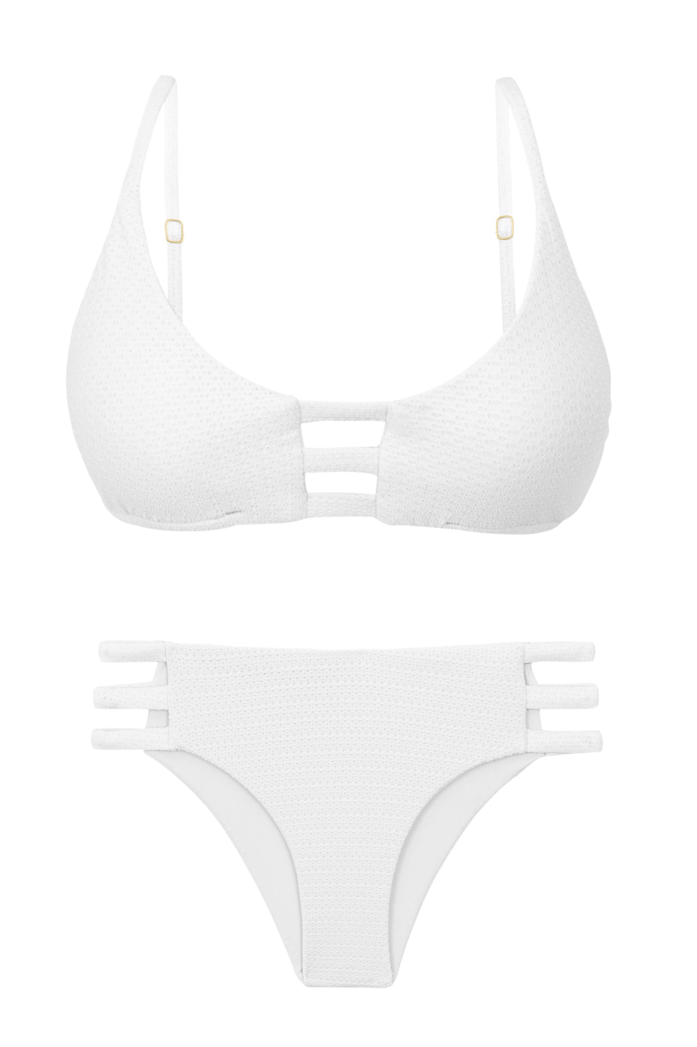 Product Front: Rio De Sol Ensemble Set Bora-White Bra-Trio Madrid-Trio