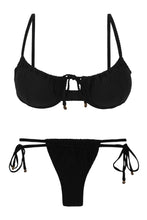 Charger l&#39;image dans la galerie, Product Front: Rio De Sol Ensemble Set Dots-Black Balconet-Tie Pipa
