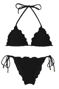 Product Front: Rio De Sol Ensemble Set Dots-Black Frufru