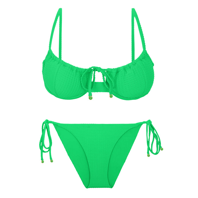 Product Front: Rio De Sol Ensemble Set Dots-Energy Balconet-Tie Ibiza-Comfy