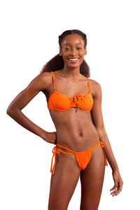 Model Front: Rio De Sol Ensemble Set Dots-Orange Balconet-Tie Pipa