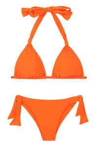 Product Front: Rio De Sol Ensemble Set Dots-Orange Mel Italy