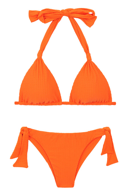 Product Front: Rio De Sol Ensemble Set Dots-Orange Mel Italy
