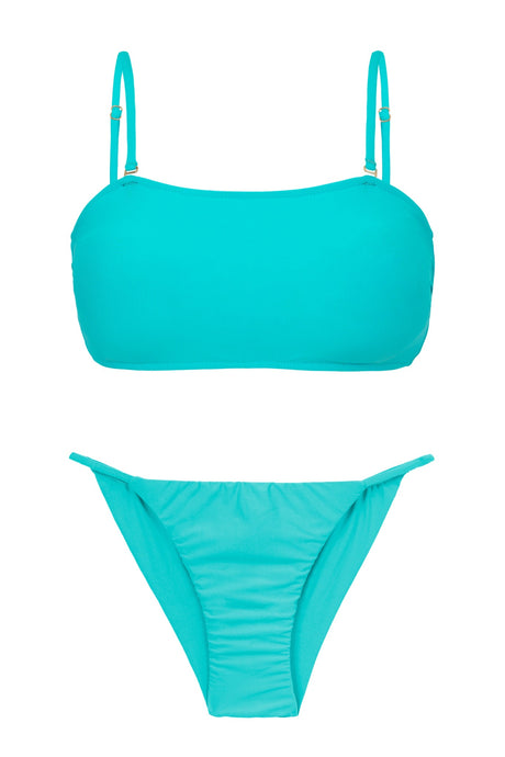 Product Front: Rio De Sol Ensemble Set Jade Bandeau-Reto Cheeky-Fixa