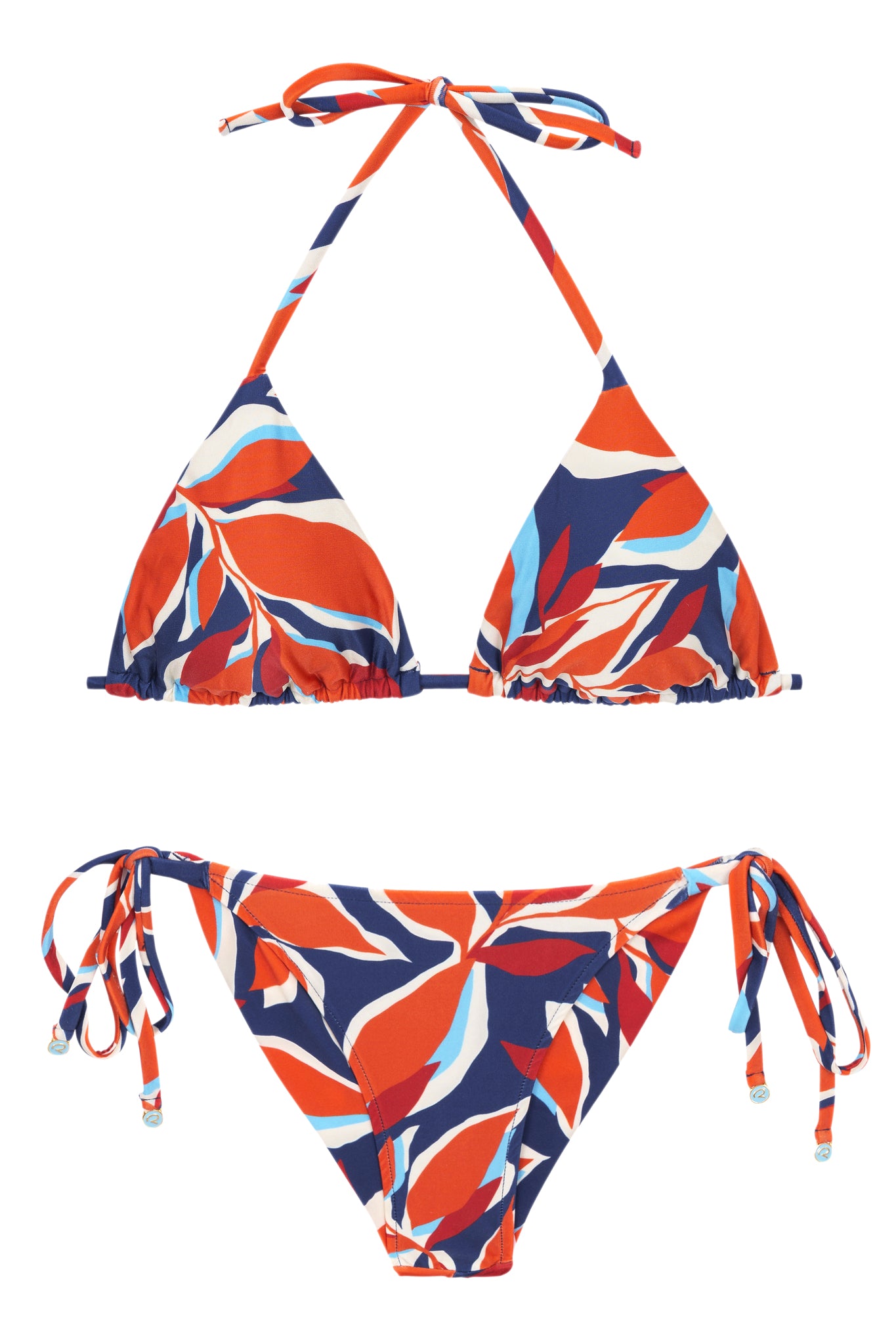 Product Front: Rio De Sol Ensemble Set Leaves Tri-Inv Cheeky-Tie