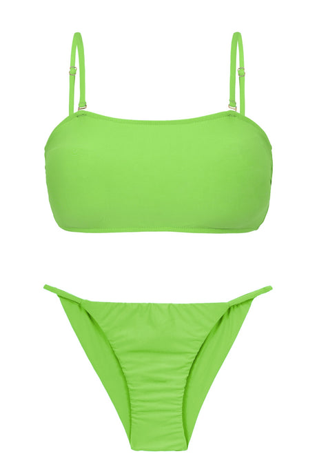 Product Front: Rio De Sol Ensemble Set Lemon Bandeau-Reto Cheeky-Fixa