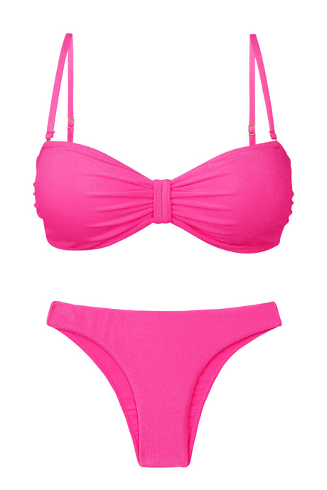 Product Front: Rio De Sol Ensemble Set Malibu-Rosa Bandeau-Duo Essential