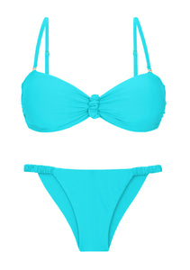 Product Front: Rio De Sol Ensemble Set Miami Bandeau-Crispy Cheeky-Crispy