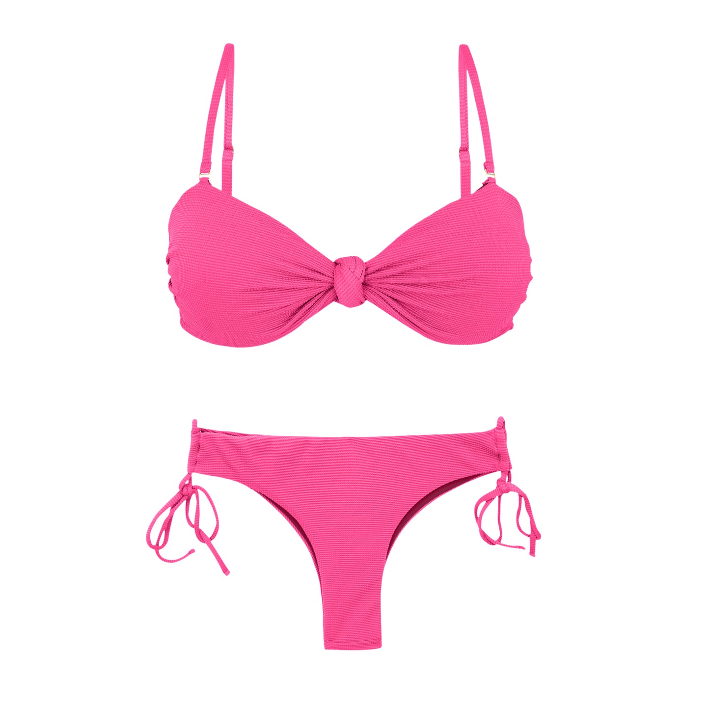 Product Front: Rio De Sol Ensemble Set Mtx-Ultrapink Bandeau-Joy Angel