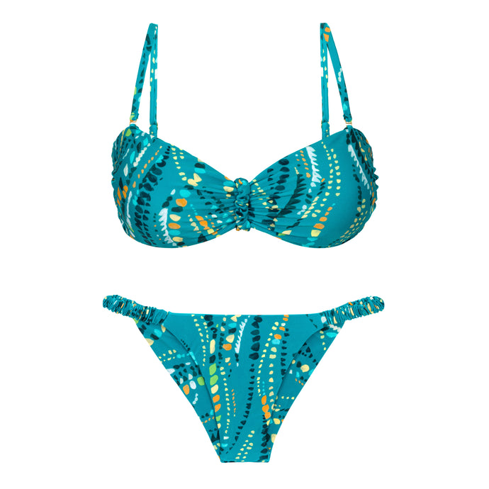 Product Front: Rio De Sol Ensemble Set Rain Bandeau-Crispy Cheeky-Crispy