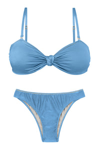 Product Front: Rio De Sol Ensemble Set Shimmer-Baltic-Sea Bandeau-Joy Essential