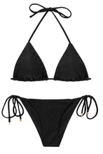 Charger l&#39;image dans la galerie, Product Front: Rio De Sol Ensemble Set Shimmer-Black Tri-Inv Cheeky-Tie
