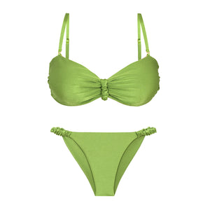 Product Front: Rio De Sol Ensemble Set Shimmer-Botanica Bandeau-Crispy Cheeky-Crispy