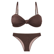 Charger l&#39;image dans la galerie, Product Front: Rio De Sol Ensemble Set Shimmer-Coffee Bandeau-Joy Essential
