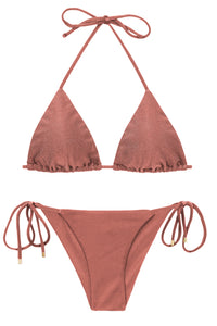 Product Front: Rio De Sol Ensemble Set Shimmer-Copper Tri-Inv Cheeky-Tie