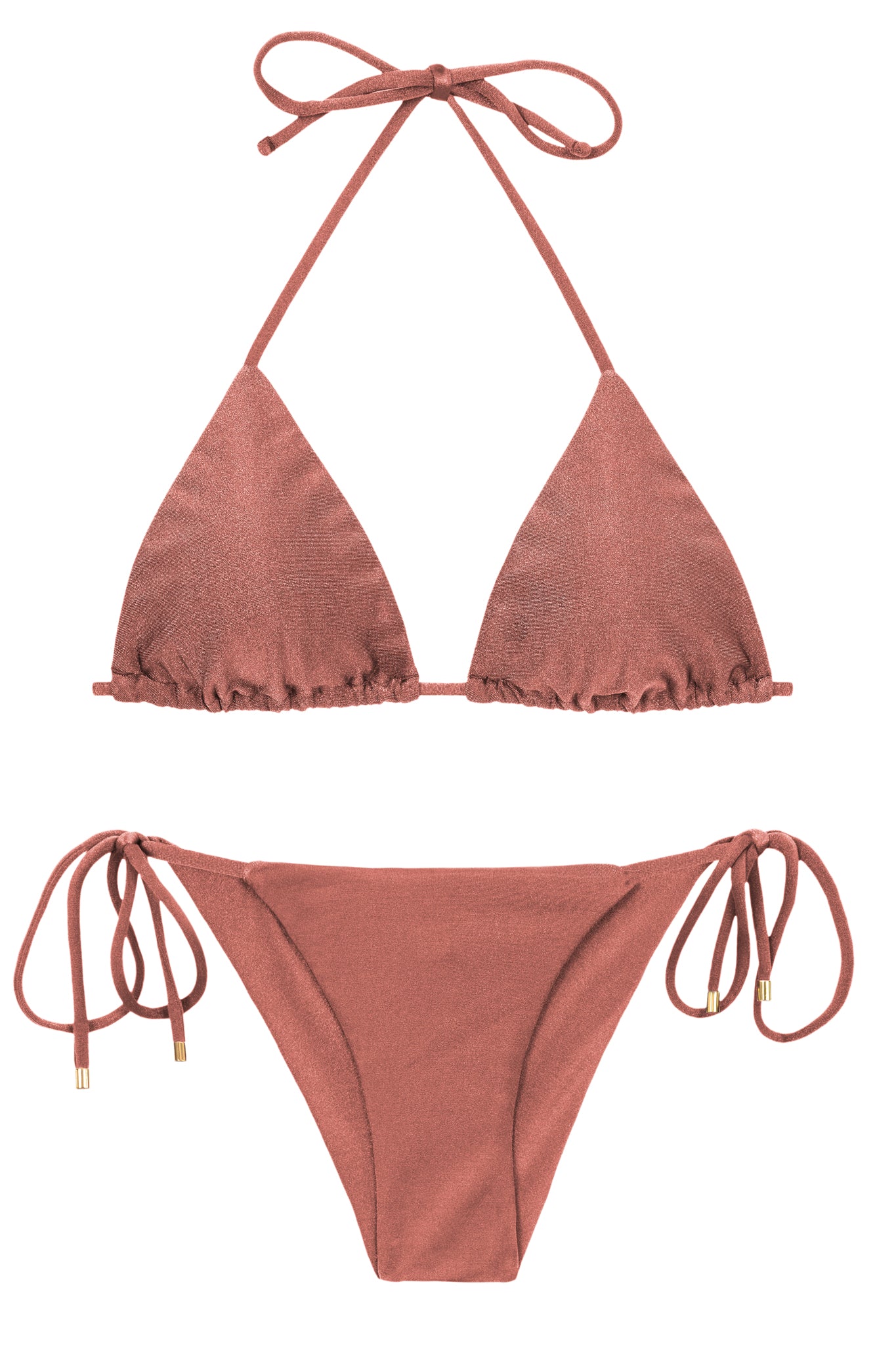 Product Front: Rio De Sol Ensemble Set Shimmer-Copper Tri-Inv Cheeky-Tie