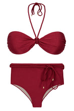Charger l&#39;image dans la galerie, Product Front: Rio De Sol Ensemble Set Shimmer-Divino Twist Belted-High-Waist
