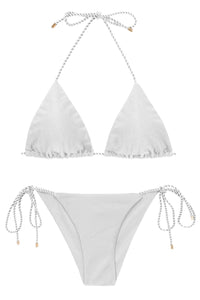 Product Front: Rio De Sol Ensemble Set Shimmer-White Tri-Inv Cheeky-Tie