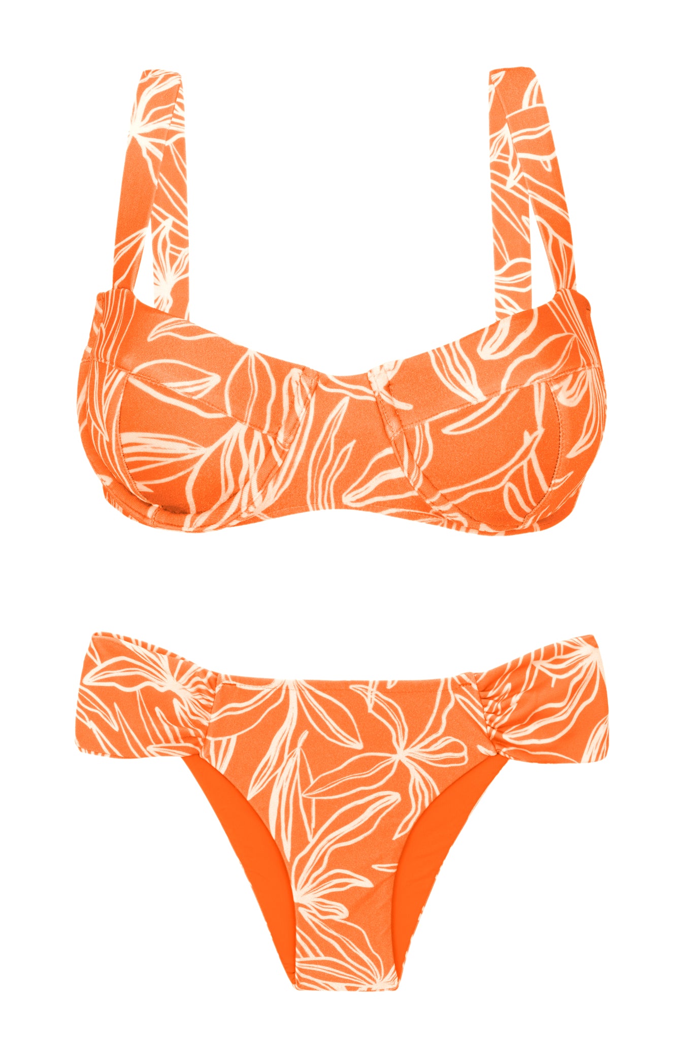 Product Front: Rio De Sol Ensemble Set Trail-Orange Amelia Baobi